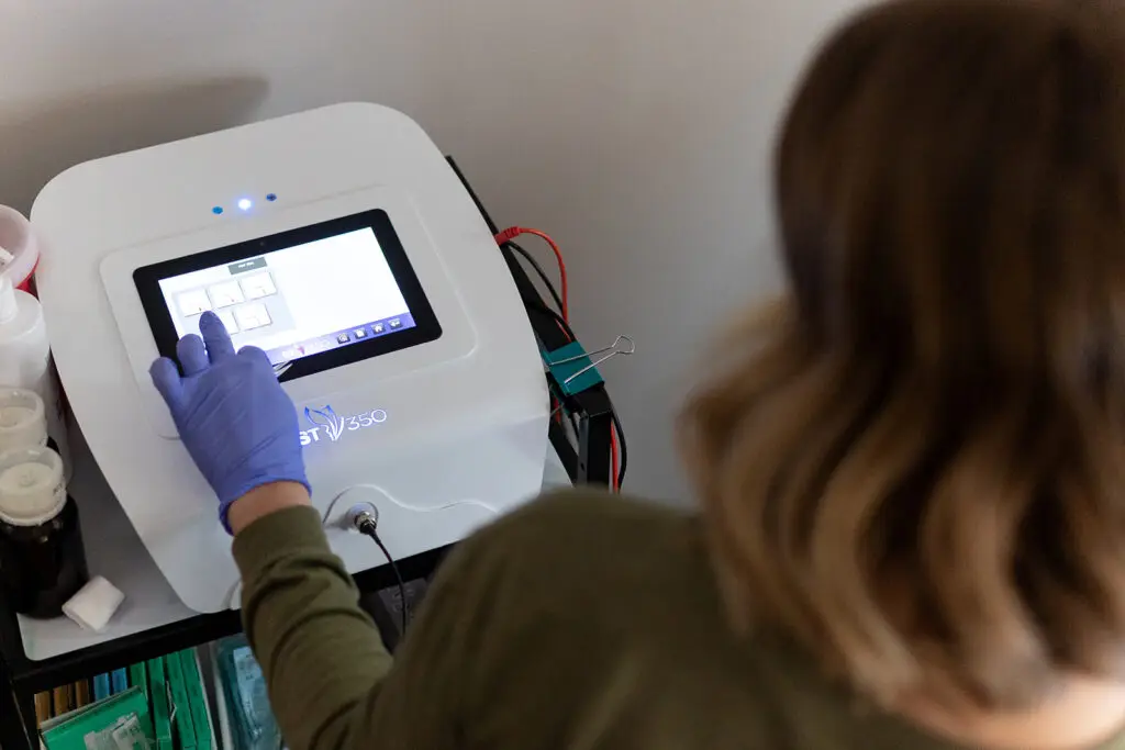 Features electrolysis machine providing the only FDA approved method for permanent hair removal.